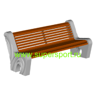 Скамья бетонная С-6 Дюны парковая