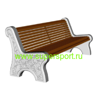 Скамья бетонная С-6 Растительная парковая