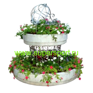 Цветочница бетонная В-23 двухуровневая уличная