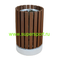 Урна круглая на бетонном основании для мусора