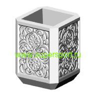 Урна бетонная У-1 растительный орнамент для мусора