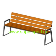 Скамейка парковая со спинкой С-7С уличная