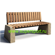 Скамейка Кантри со спинкой парковая