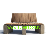 Скамейка с наружным радиусом парковая