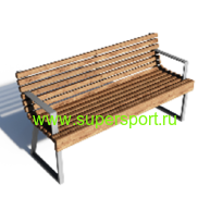 Скамейка с подлокотниками парковая