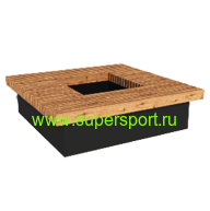 Скамья с приствольной решеткой парковая