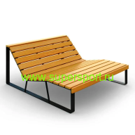 Лежак парковый двухместный уличный