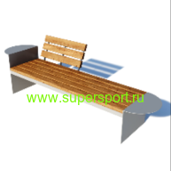 Скамейка деревянная со спинкой парковая