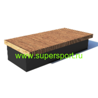 Скамейка деревянная на металлической раме парковая