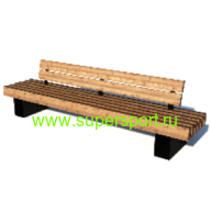 Скамейка со спинкой парковая