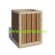 Урна Стандарт 2 на бетонном основании для мусора