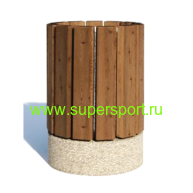 Урна круглая на бетонном основании 2 для мусора