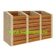 Урна тройная для раздельного сбора мусора