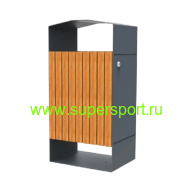 Урна Алтай с деревянными вставками для мусора