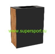 Урна уличная для мусора с деревянными вставками