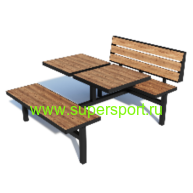 Стол со скамьями парковый для отдыха 3