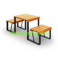 Столик со скамейками Сити парковый
