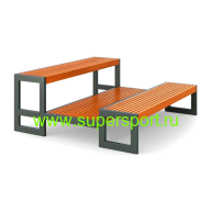 Скамейка-трибуна Сити парковая 2 ряда
