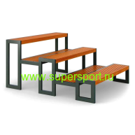 Скамейка-трибуна Сити парковая 3 ряда