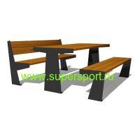 Стол с лавками 135