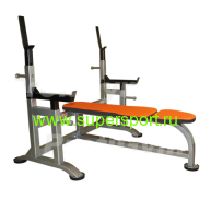 Скамья для жима со страховочными упорами усиленная