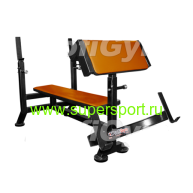 Скамья-стойка для жима штанги лежа + скамья Скотта