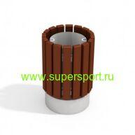 Урна круглая на бетонном основании (со вставкой)