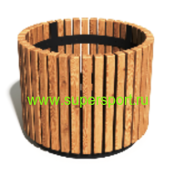 Вазон для цветов круглый деревянный