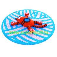 Кот с батутом геопластика для детской площадки